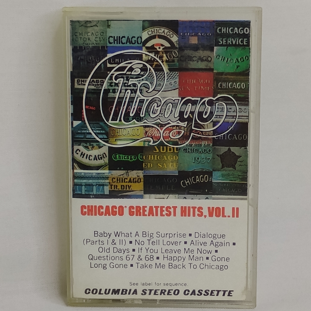 Vintage Chicago Greatest Hits Volume 2 Rock & Roll Music Cassette Tape Vol. II
